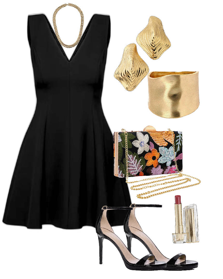 a-line flare dress for rectangle body