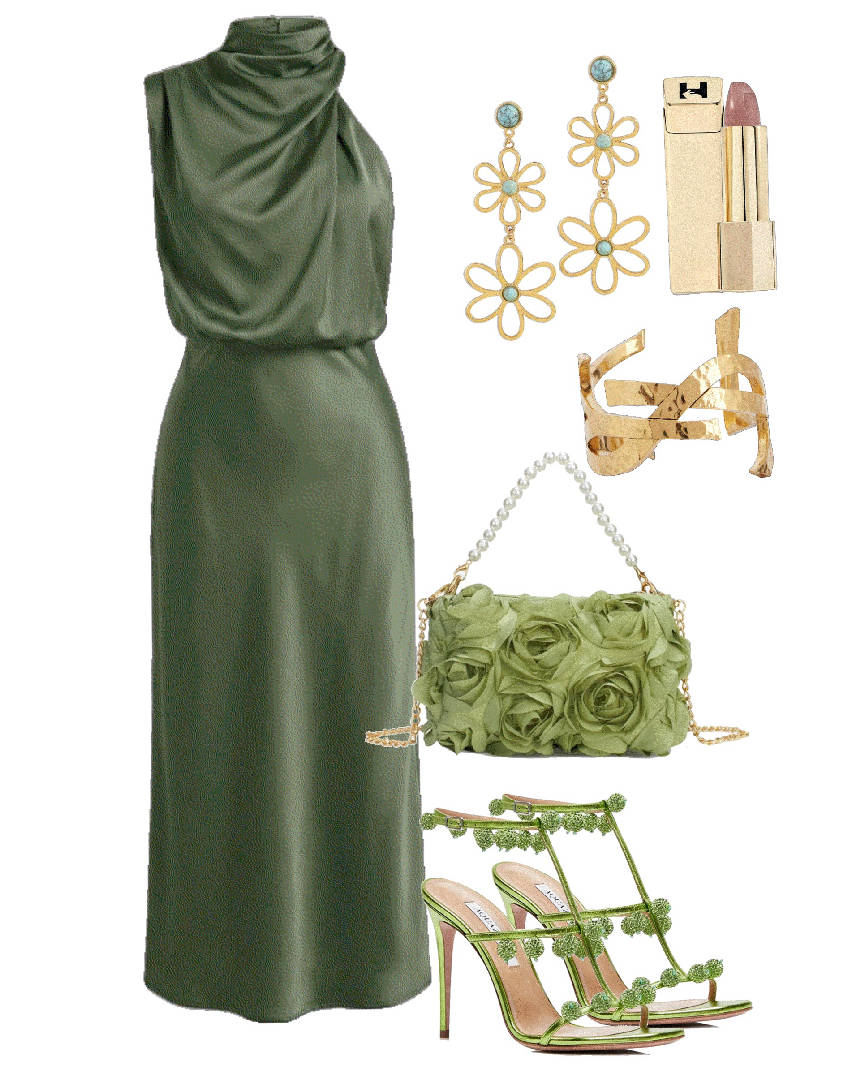cinch waist and wrap top dress