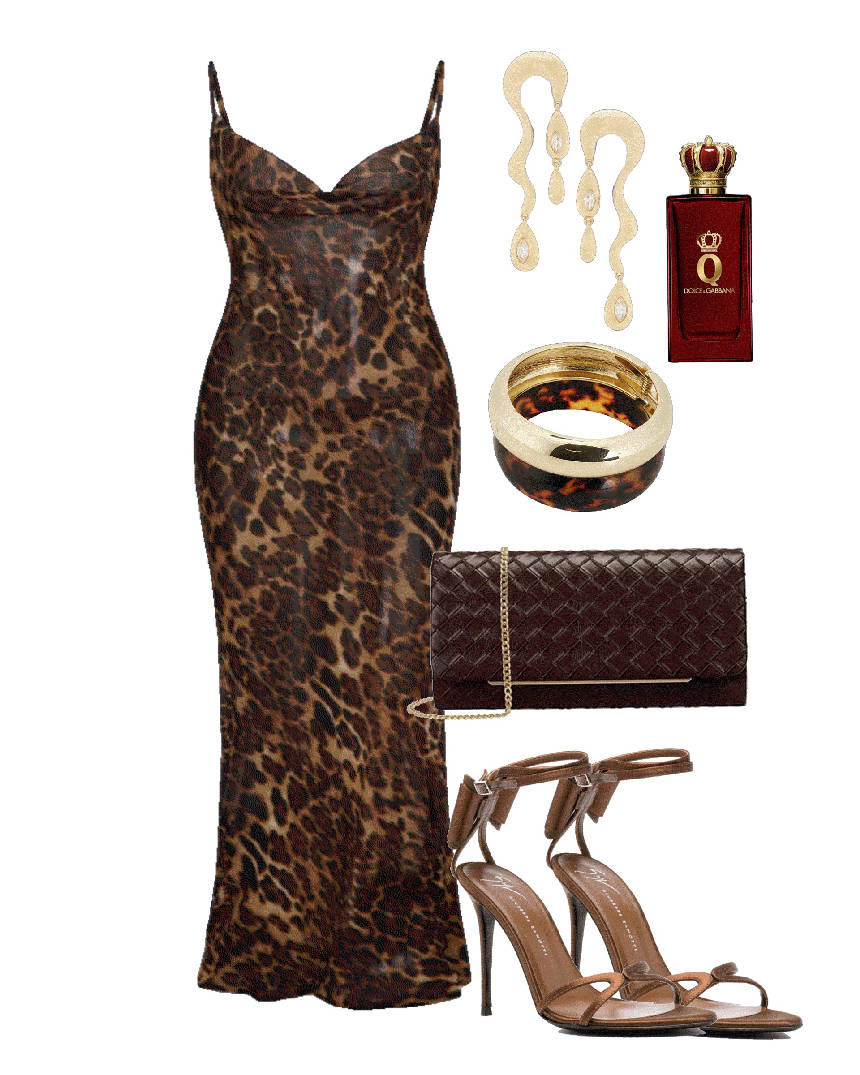 sheer lace brown dress