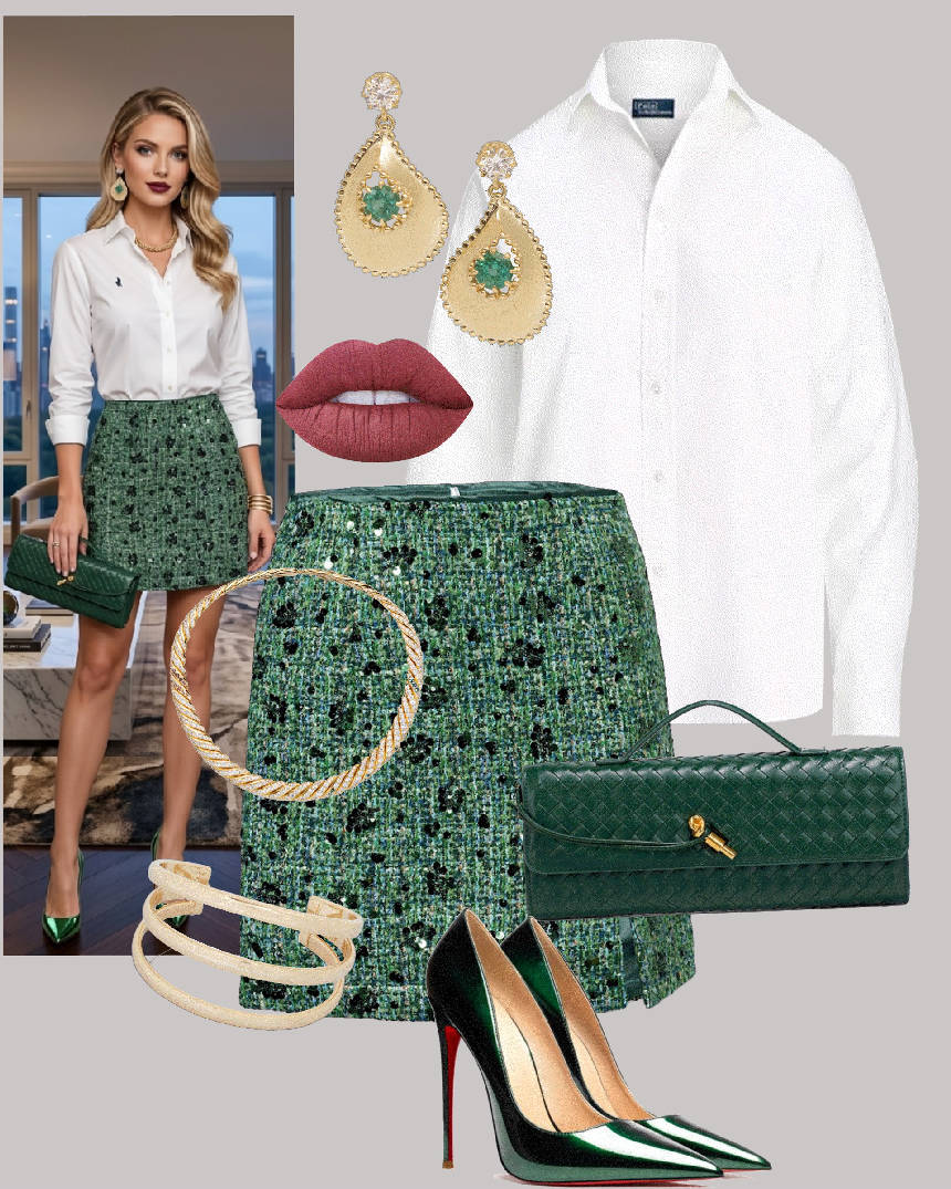 tweed mini skirt