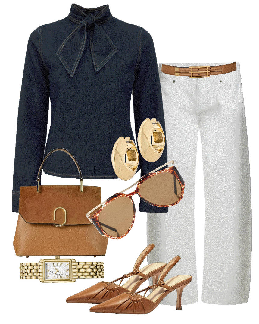 barrel jeans in white