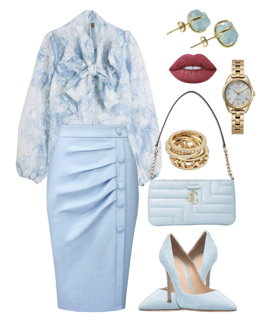 high waist midi skirt