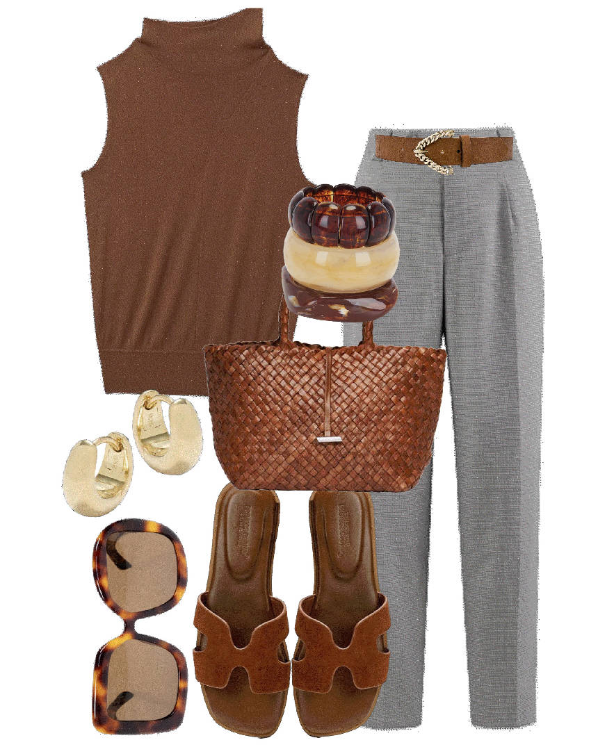 looking chic but in trend with slides
