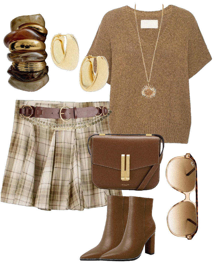 plaid mini skirt