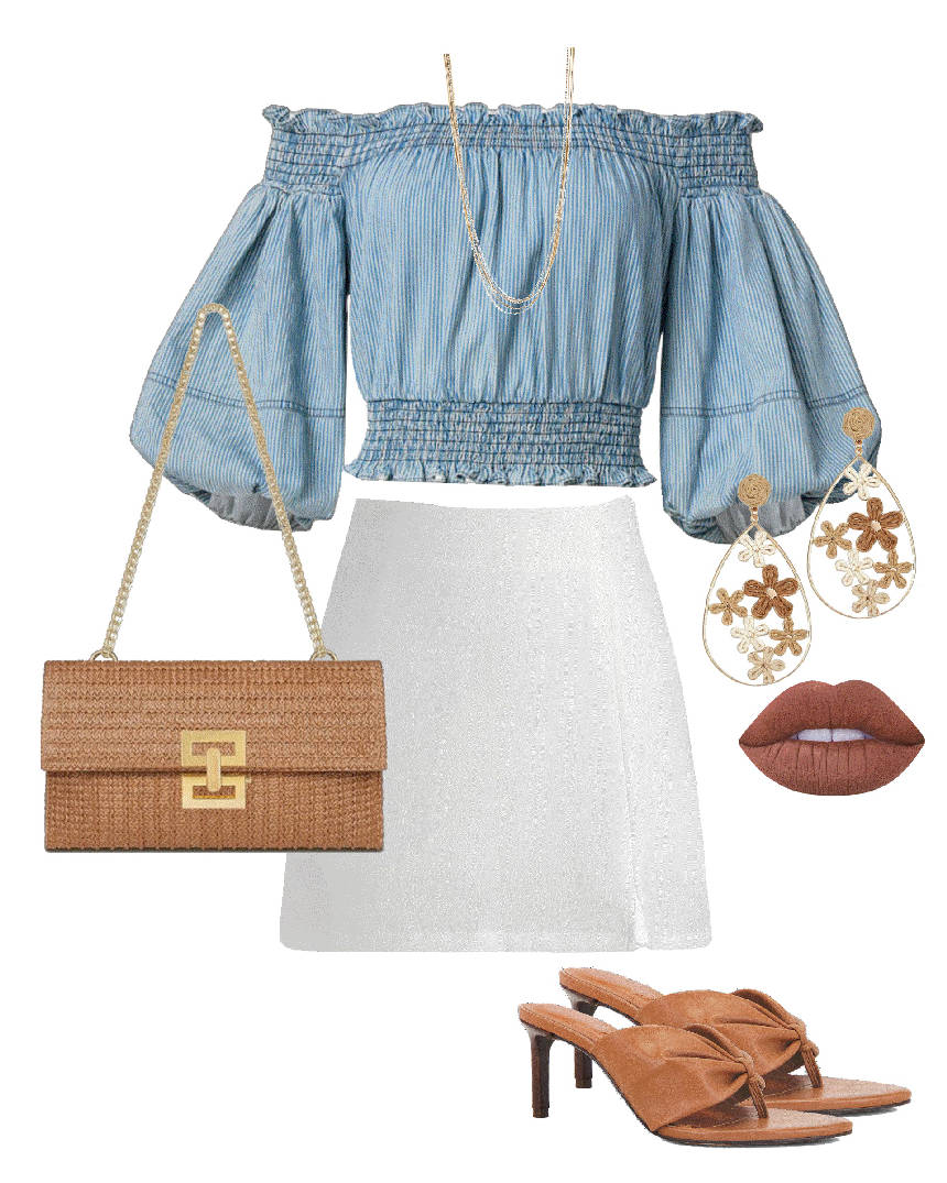 blue volume crop top