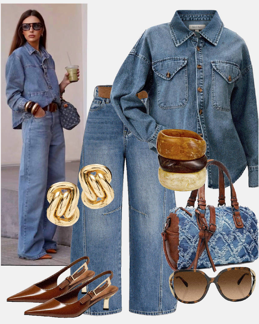 barrel jeans denim on denim