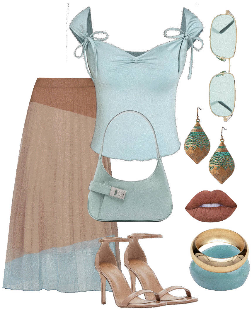 pleated skirt with fit top