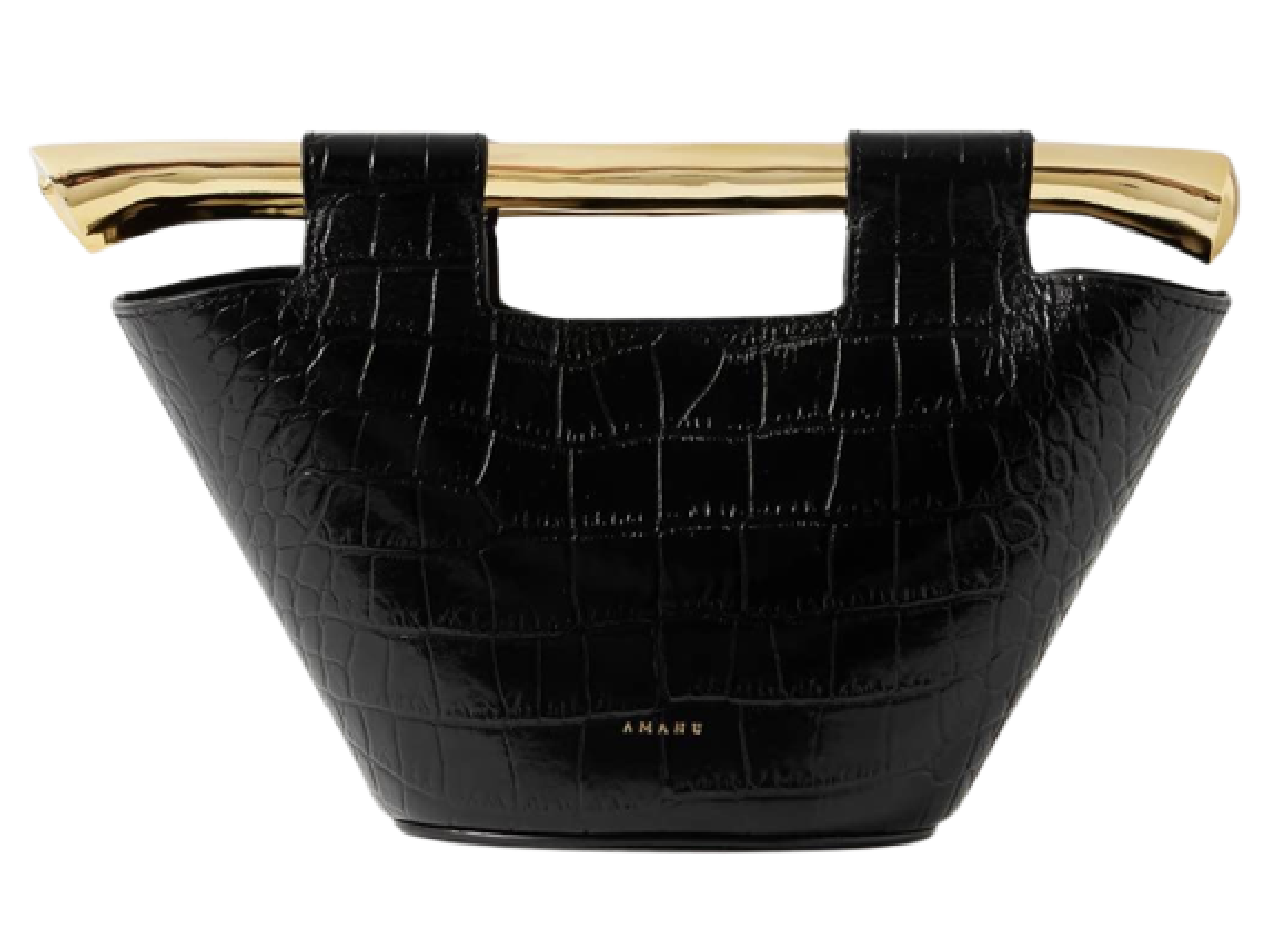 Madagascar mini croc effect leather tote Amanu