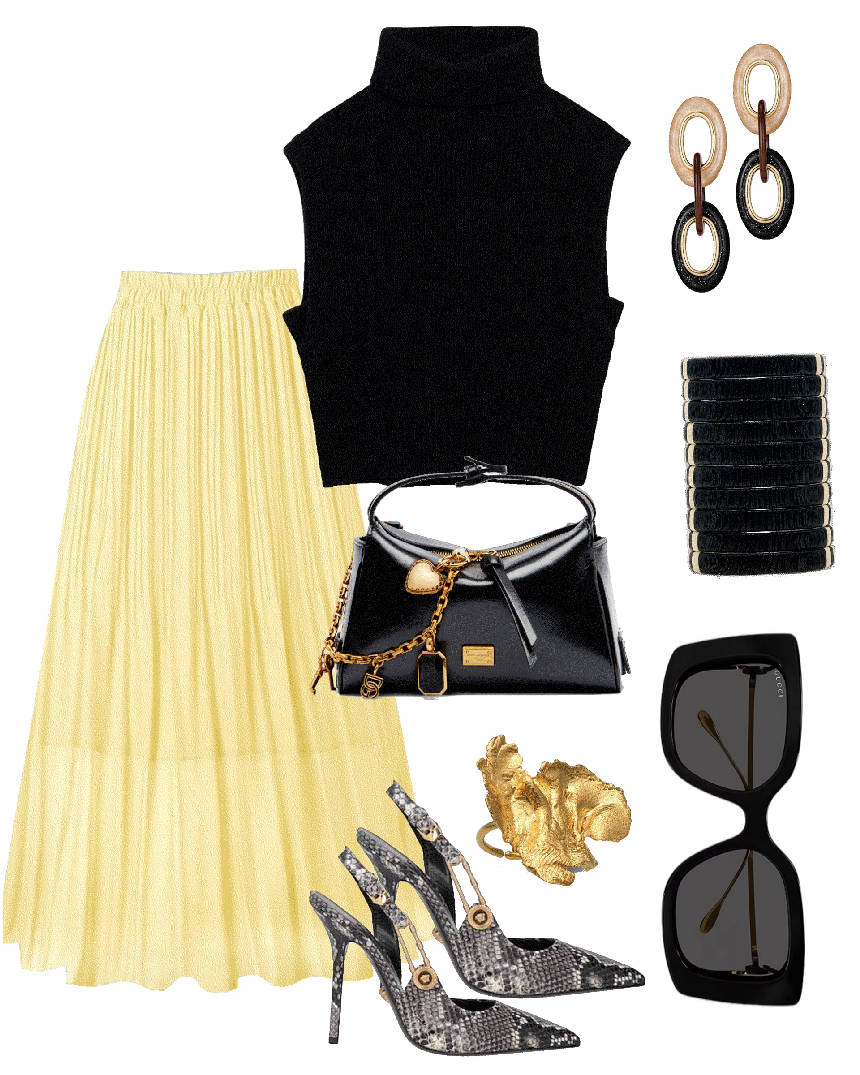 butter yellow and black