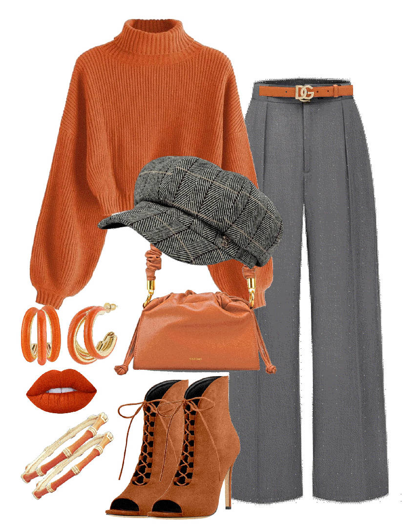 tartan baker boy hat and fall outfit