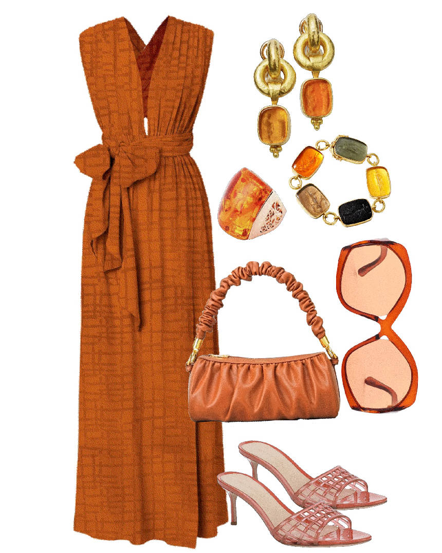 plungen jumpsuit in orange