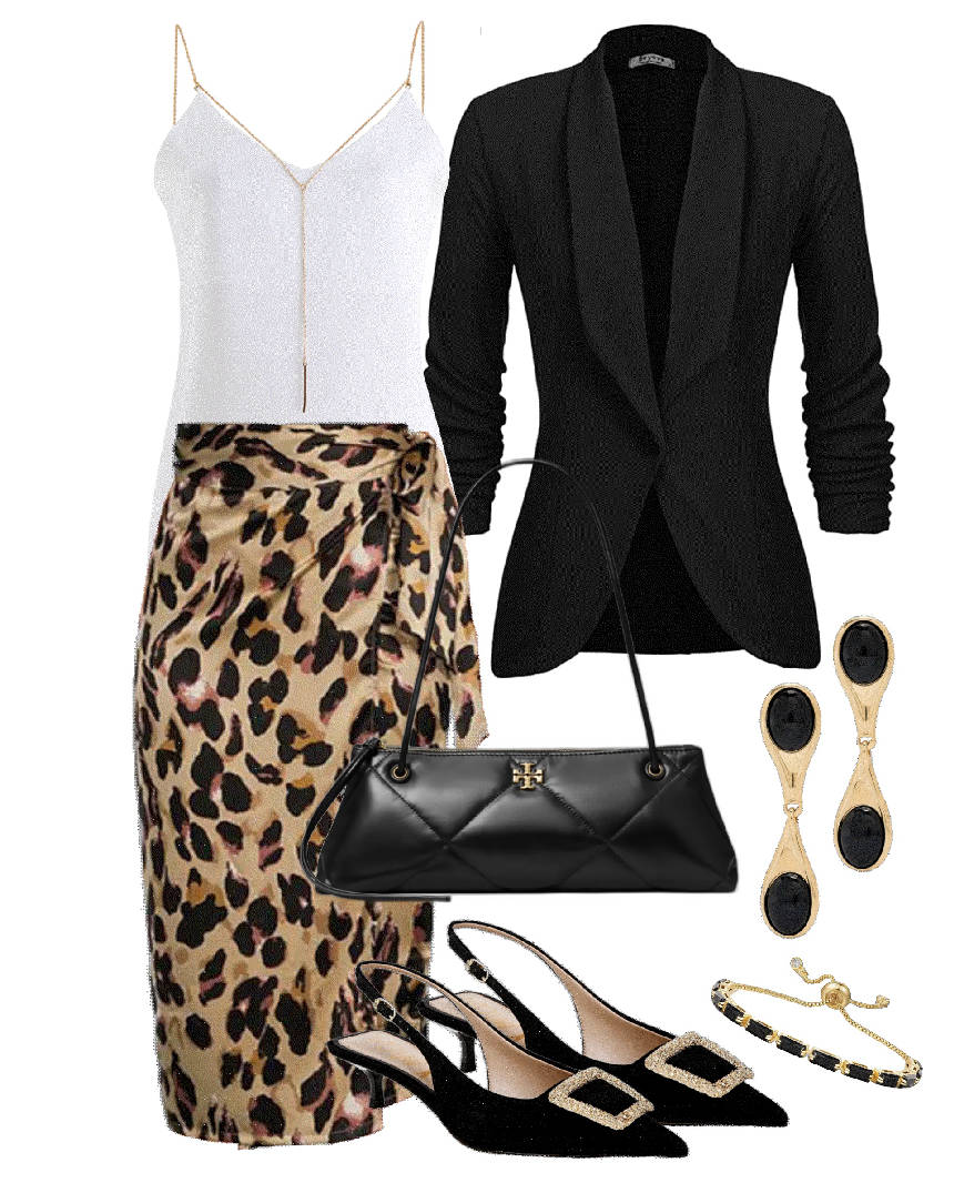 animal pritn wrap skirt for work