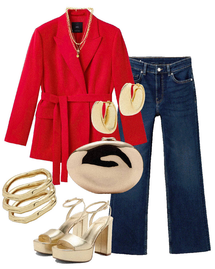 red blazer style