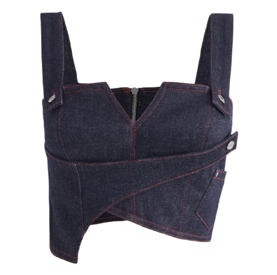 Jendue Harvey Crop top in deep blue Nordstrom