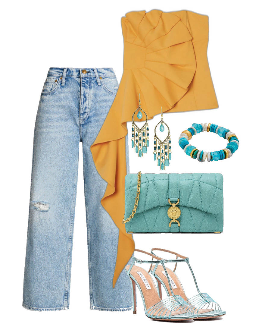 chic evening style in jeans