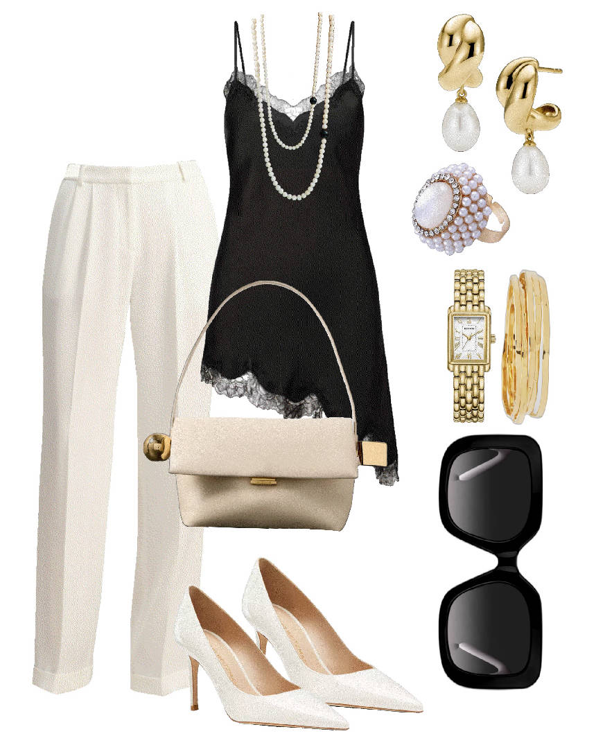 elegant style in satin top