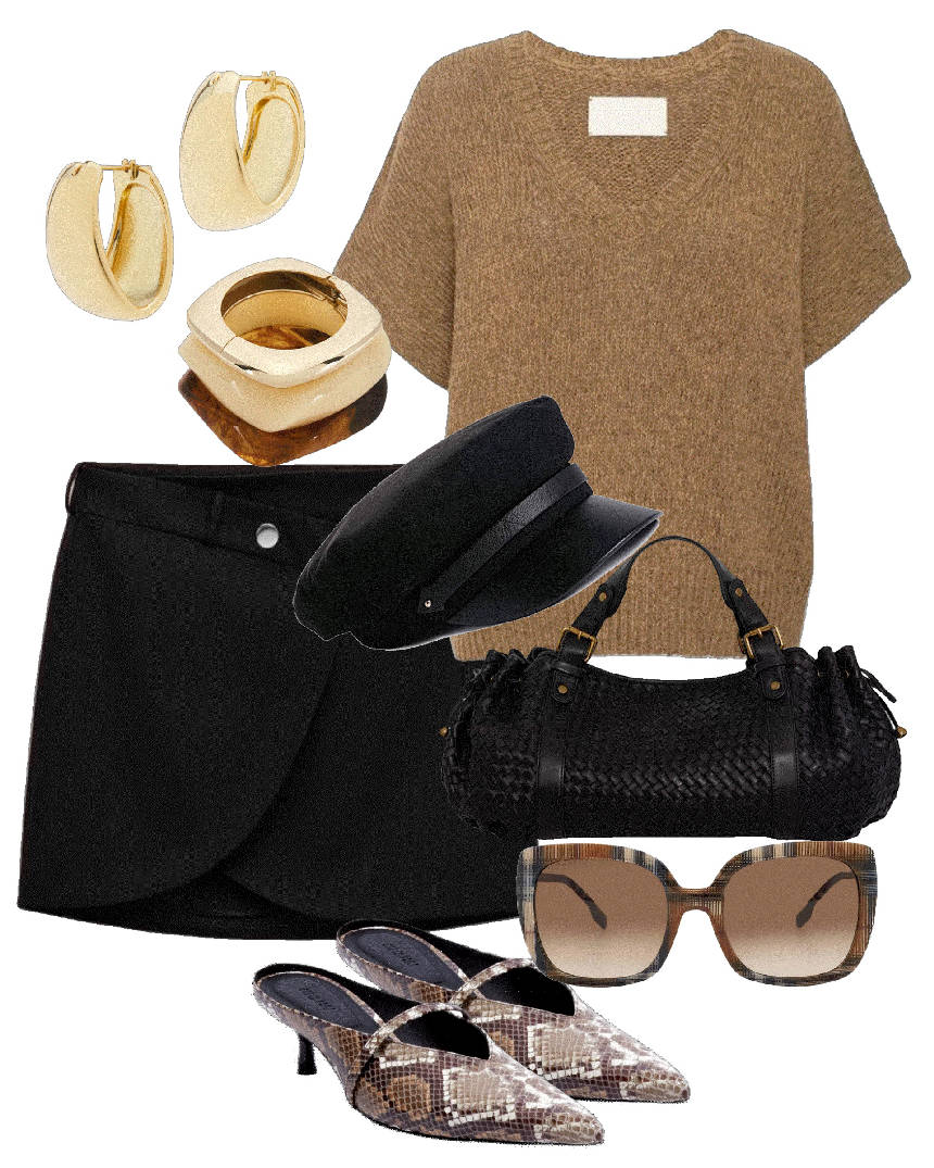 black mini skirt style