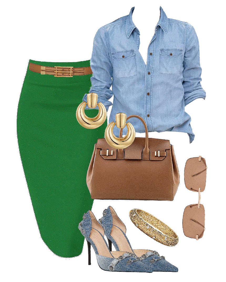 pencil midi skirt