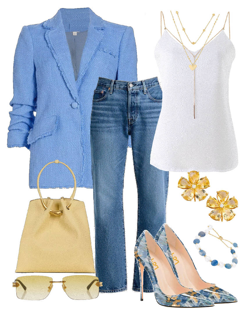 high heels pumps and jeans