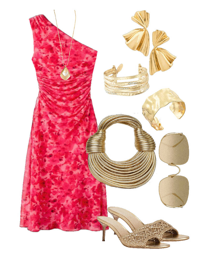 one shoulder ruched waist dress