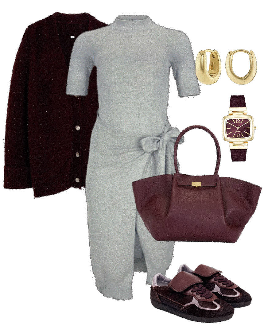 burgundy sneakers with gray dress