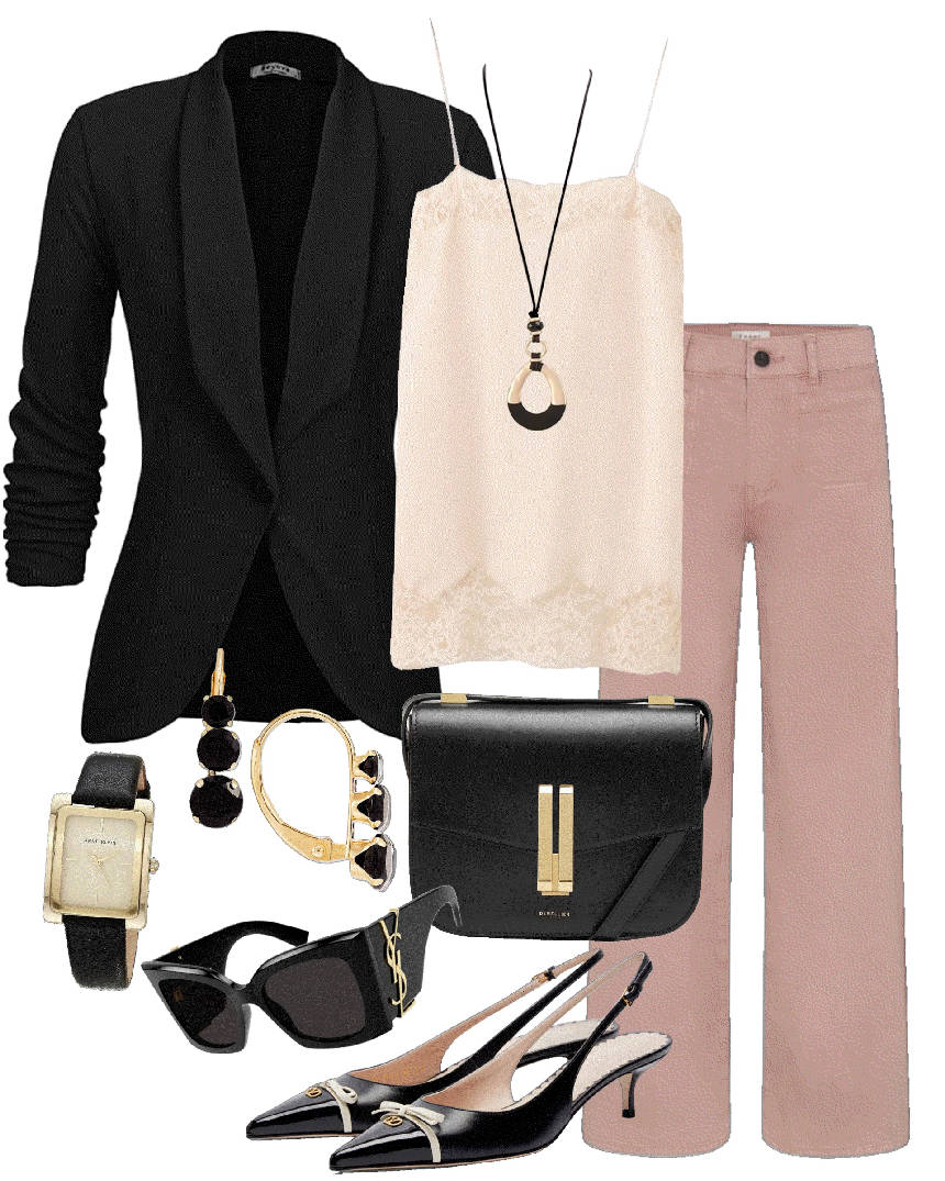 adding a black blazer