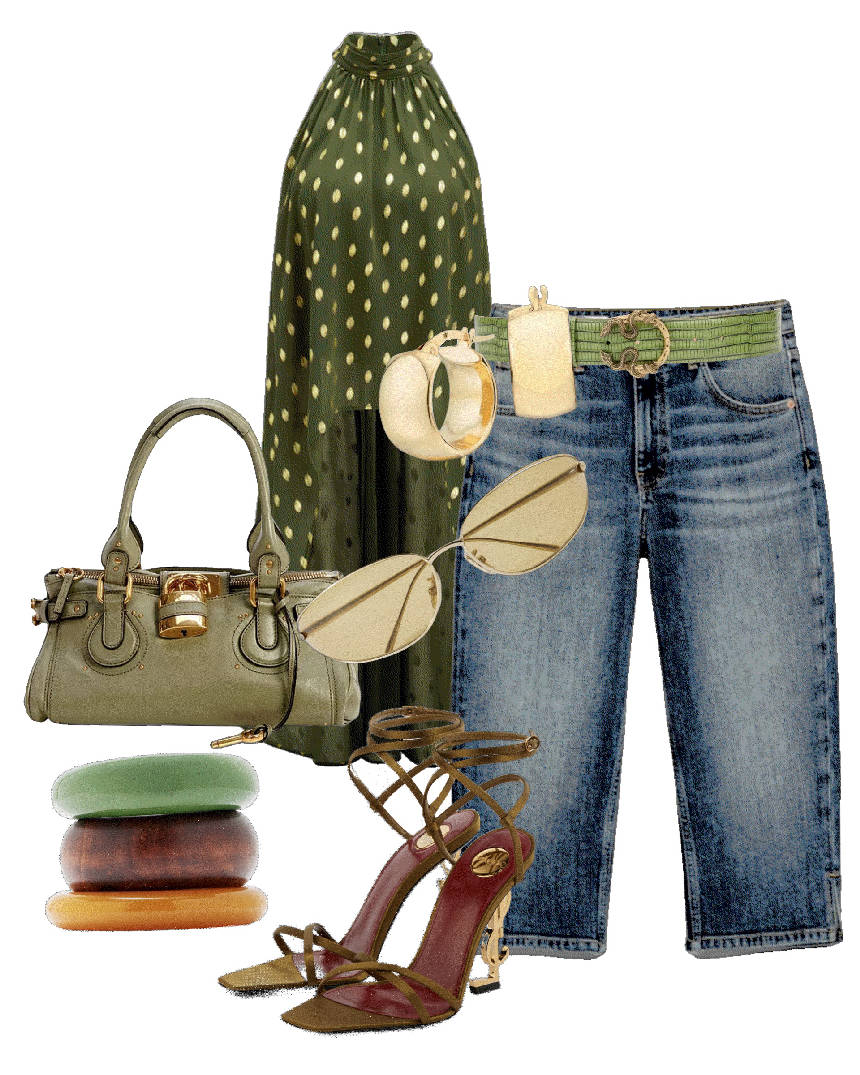 light green chloe bag outfit