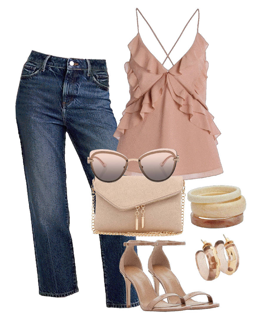 camisole tio and jeans