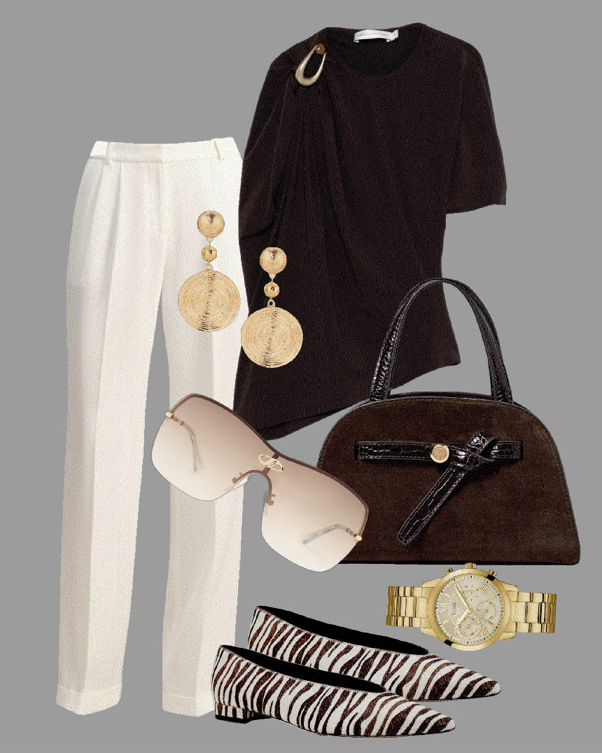 zebra print high vamp flats