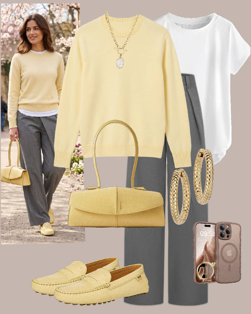 butter yellow and neutral gray