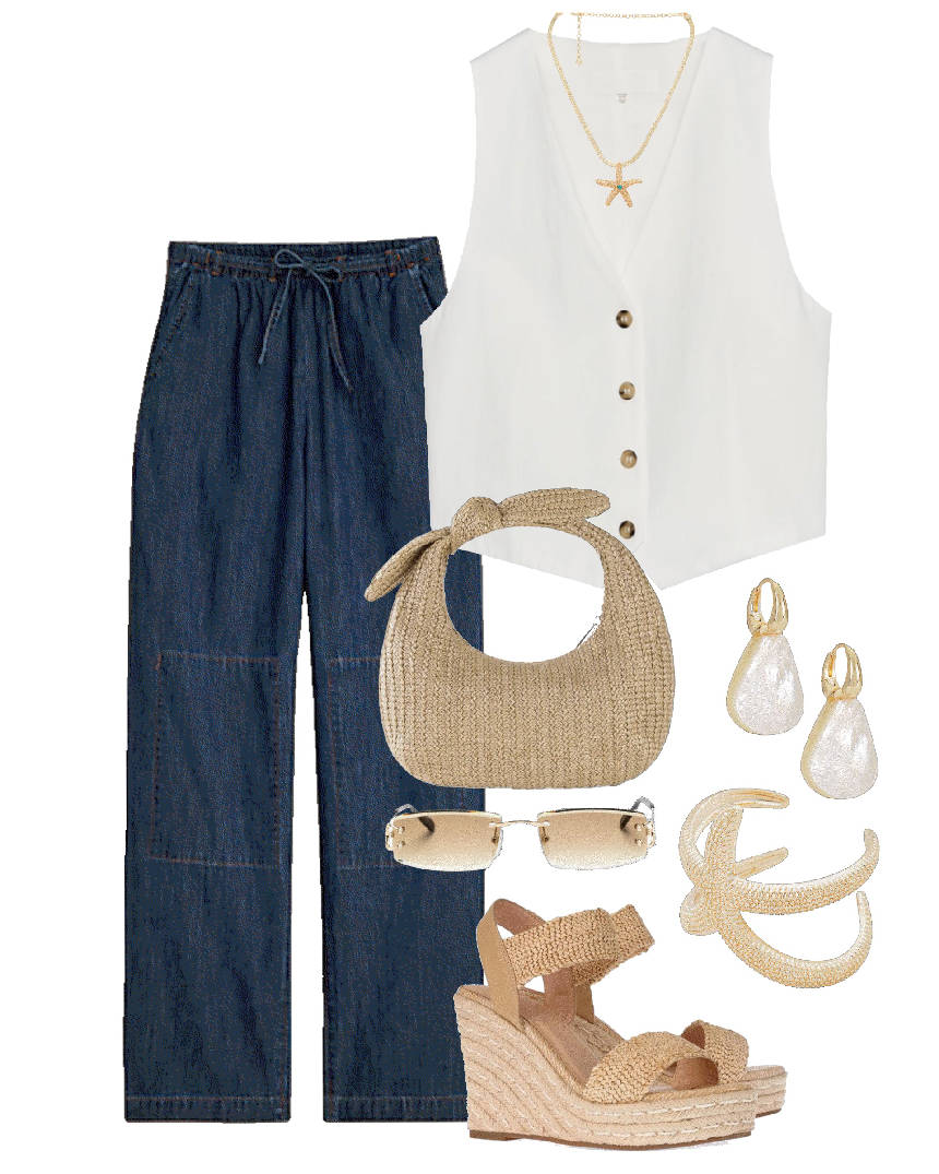 styling wedge espadrille with denim