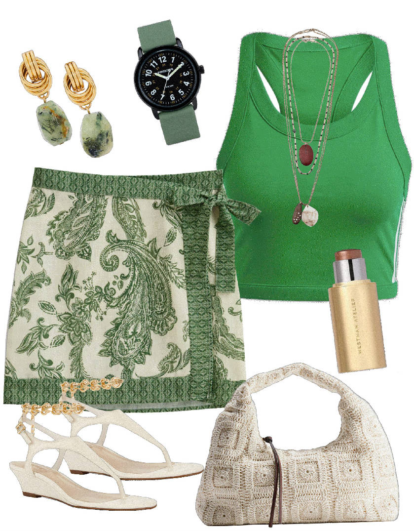 wrap mini skirt