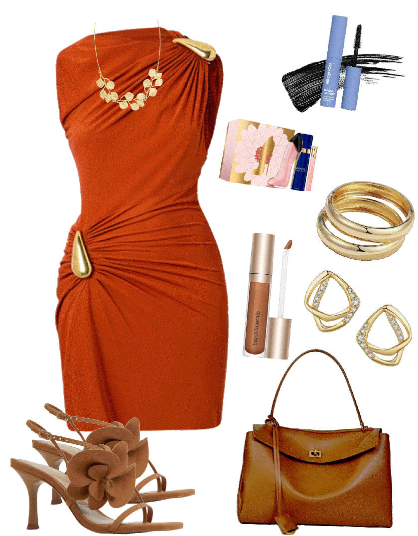 wrap mini dress for the evening