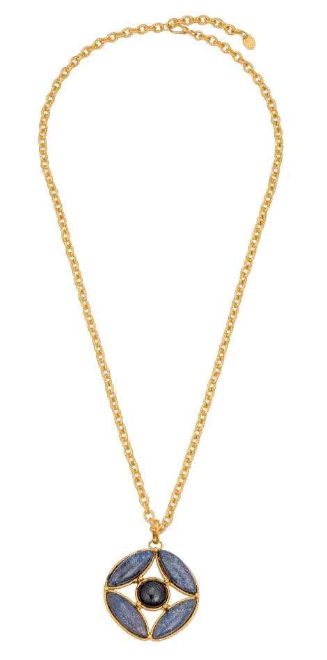 22kt yellow gold plated marquise necklac Sylvia Toledano