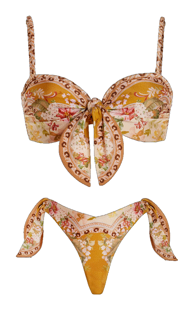 Wylie floral scarf-tie bikini Zimmermann