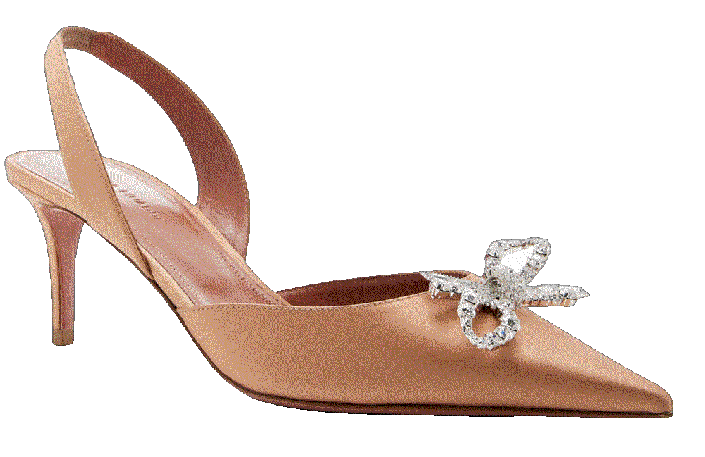 Osie satin slingback pumps Amina Muaddi