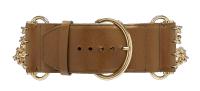 Chloã© Camera leather chain belt