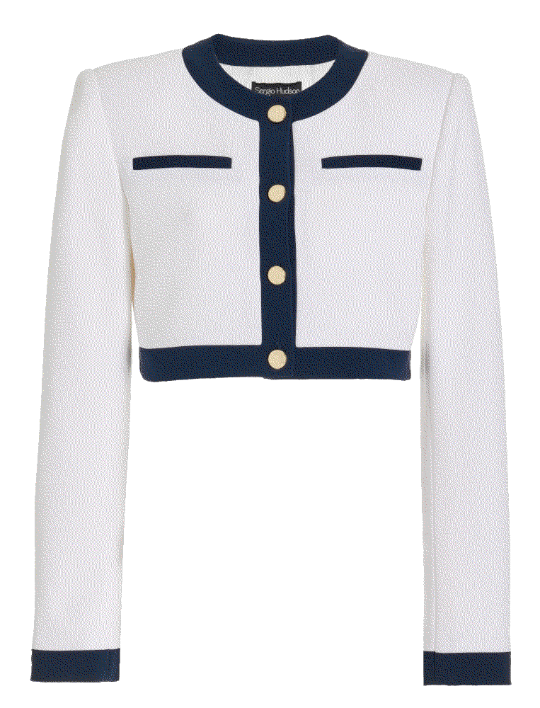 xclusive crepe cropped jacket Sergio hudson