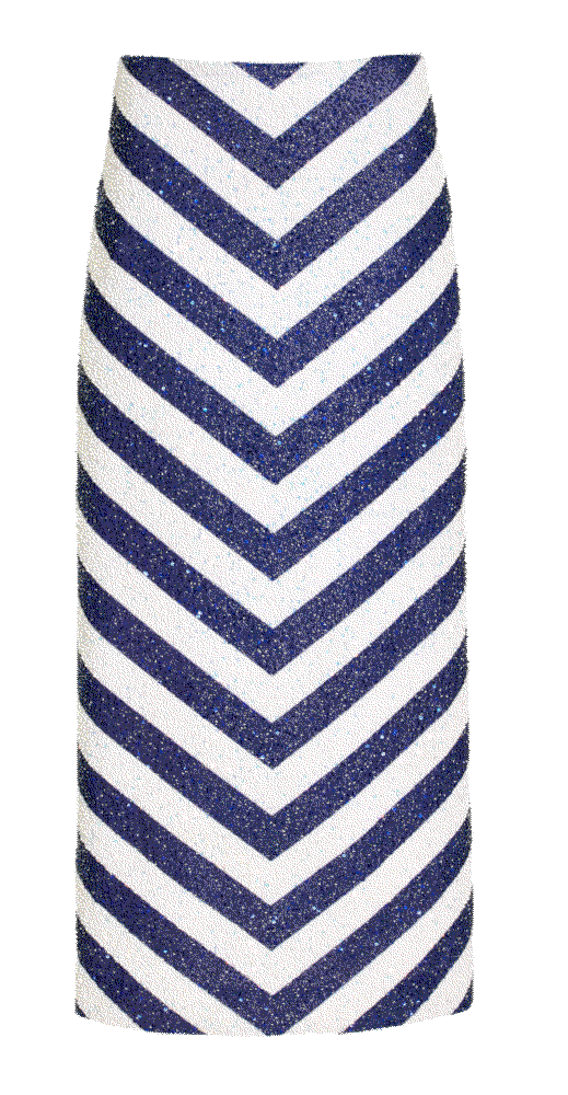 St. tropez beaded chevron jersey maxi skirt Staud