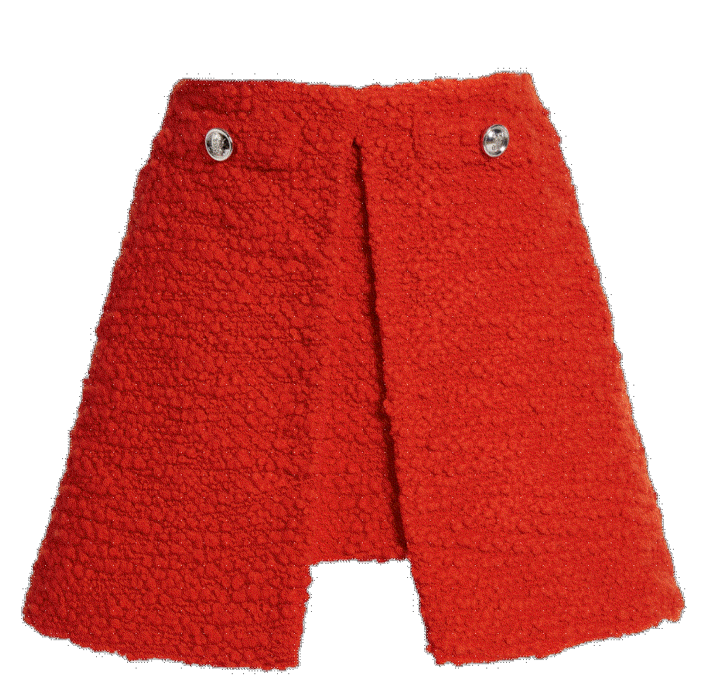 Split-front boucle mini skirt Giambattista Valli