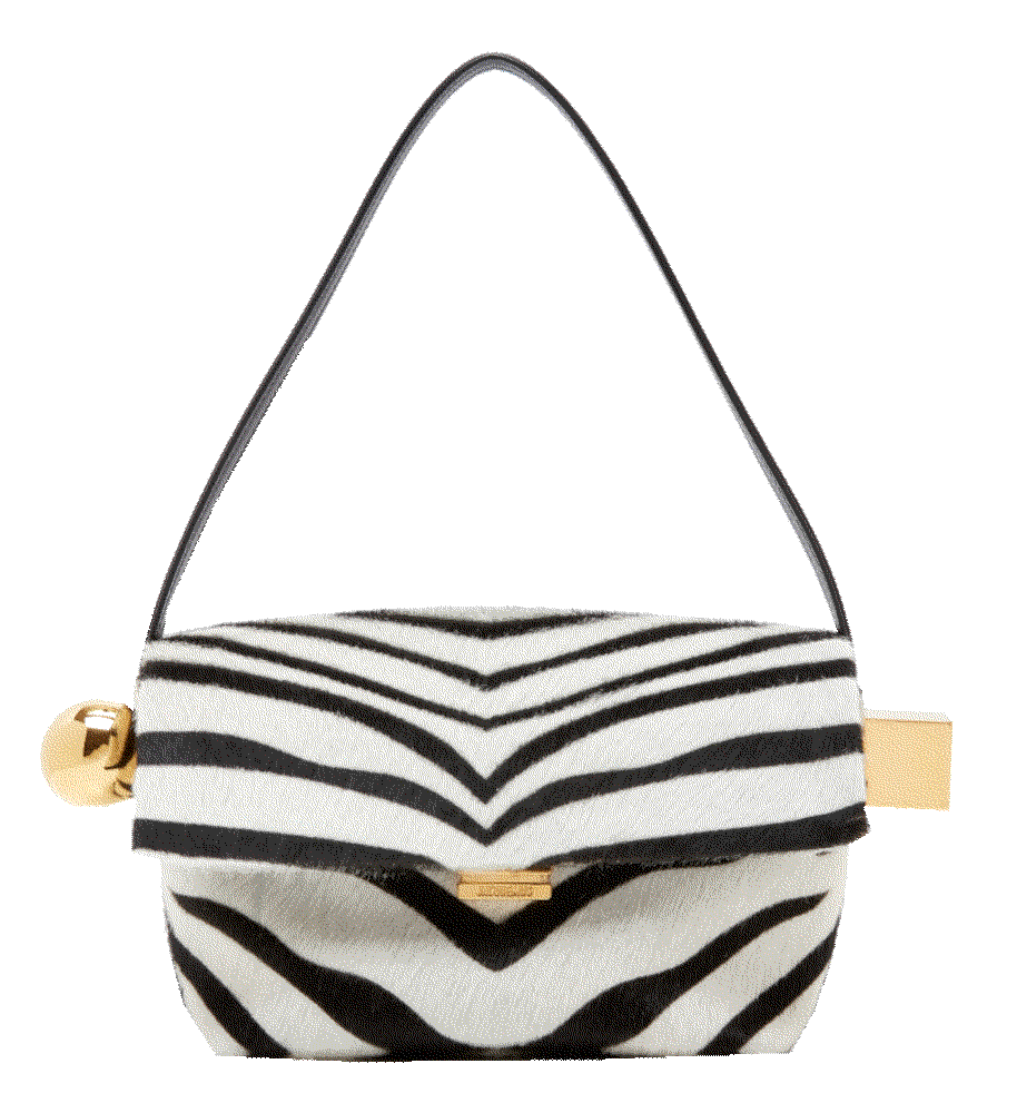 Zebra-print leather-trimmed shoulder bag Jacquemus
