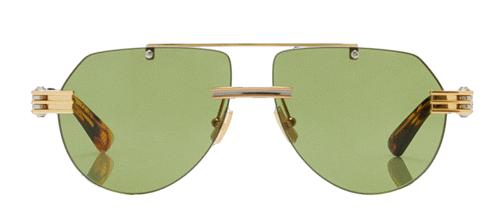 Aviator-frame metal sunglasses Bottega Veneta