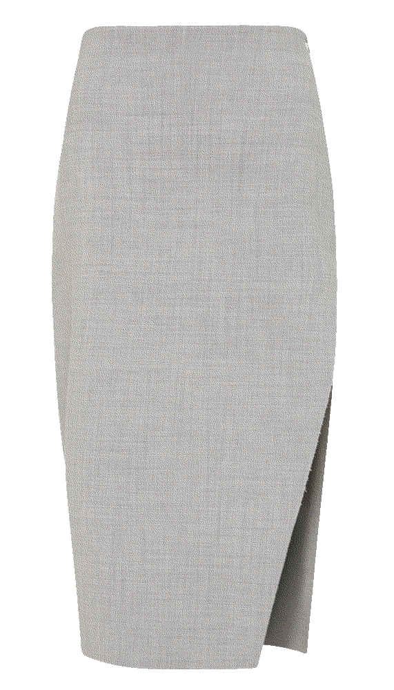 lit-detailed stretch-wool midi skirt St. agni