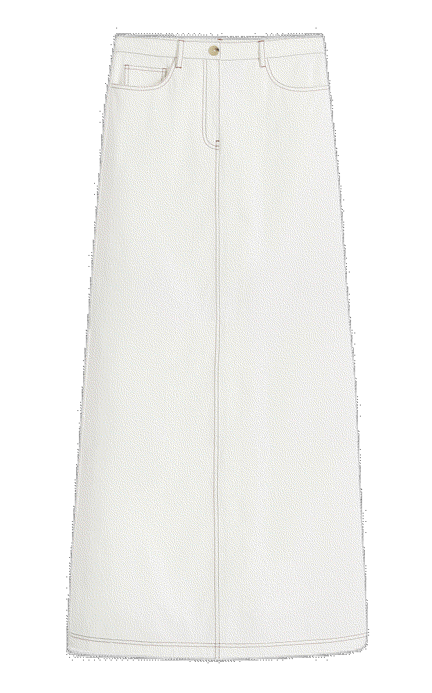 Tumbled cotton midi skirt Toteme