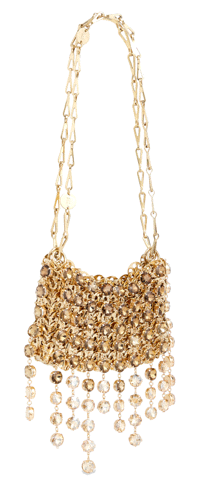 Crystal-embellished chain shoulder bag Rabanne