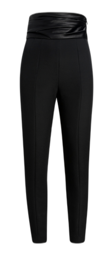 Lenro ruched high-rise satin-crepe pants Khaite