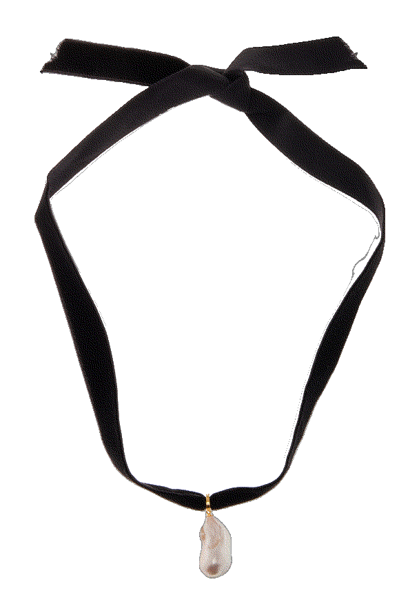 Ivienne pearl, velvet necklace Emili