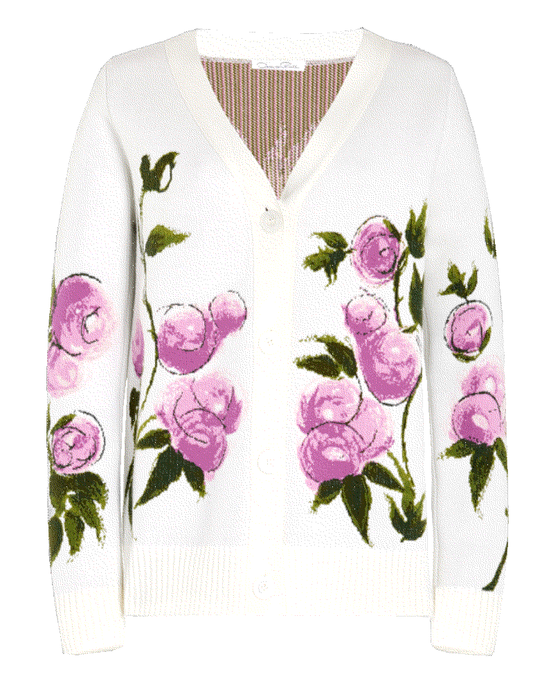 Knit jacquard cardigan Oscar De La Renta