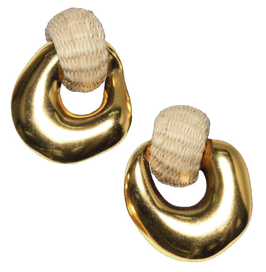 God of the sun gold-tone statement earrings Johanna Ortiz