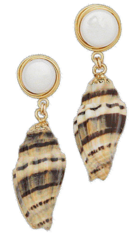 Darya 24k gold-plated earrings Brinker + Eliza